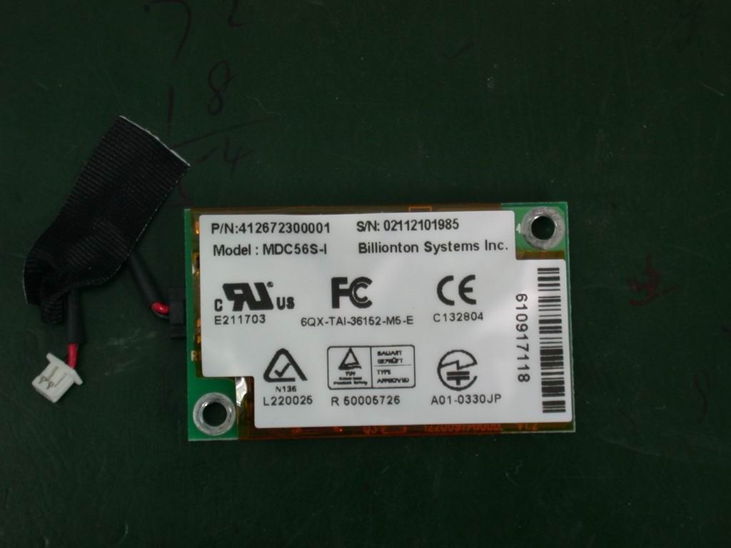 Lenovo 8677 56KMODEM卡MDC56S-1P/N：412672300001 Modem Board 11004745