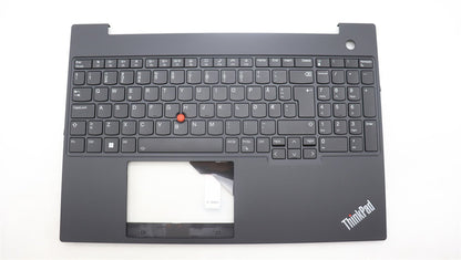 Lenovo ThinkPad E16 Gen 1 Keyboard Palmrest Top Cover Norwegian Black 5M11H94889