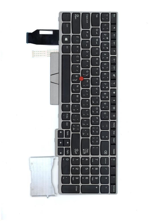 Genuine Lenovo ThinkPad E580 E590 Keyboard Arabic Silver 01YN705 01YN625