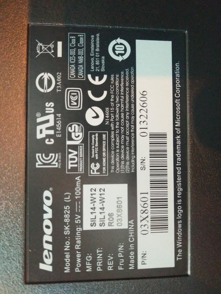 Lenovo Dutch Keyboard 03X8601