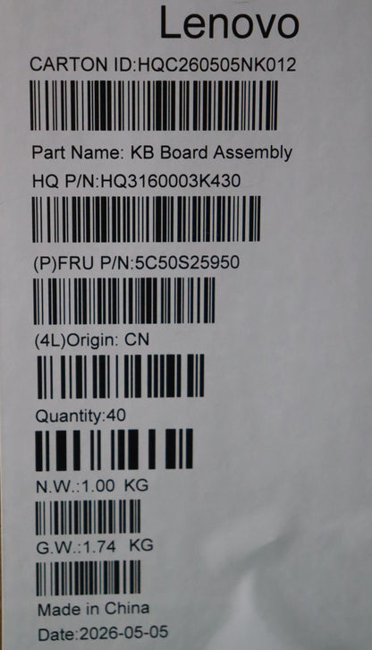 Lenovo CARDPOP H 83SL USB Board 5C50S25950