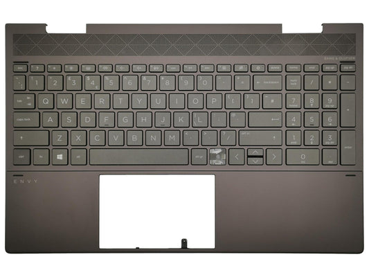 Genuine HP Envy 15-EE Palmrest Cover Keyboard UK Black L93119-031