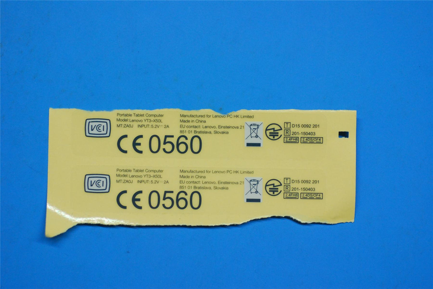 Lenovo 5L18C03882 YT3-X50L Rating label&*70152698 CS