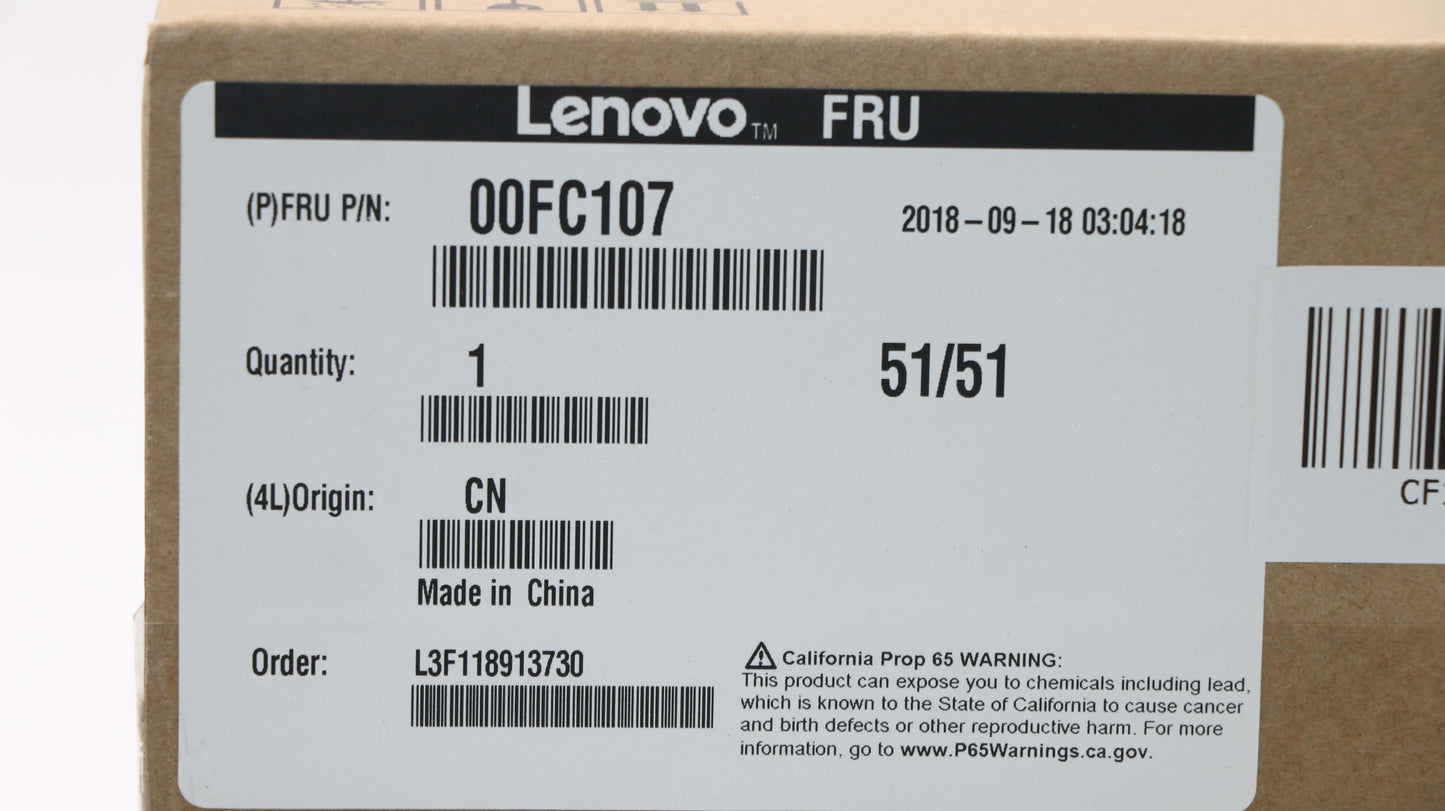 Lenovo 00FC107 DVD DT SATA 9.5mm x8 w/ bezel