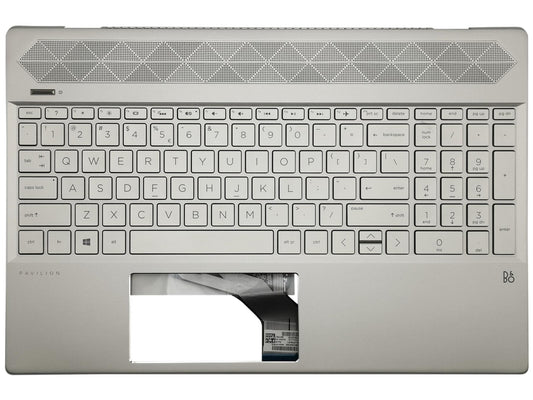 HP Pavilion 15-CW 15-CS Palmrest Cover Keyboard Dutch Silver Backlit L49393-B31