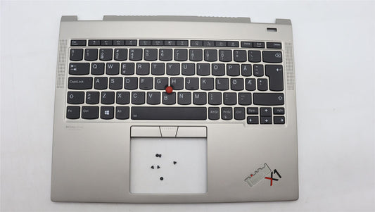 Lenovo ThinkPad X1 Keyboard Palmrest Top Cover Norwegian Titanium 5M11B59896