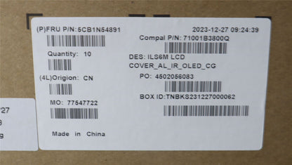 Lenovo LCD Cover W/Ant C83DC OLEDIR AL CG 5CB1N54891