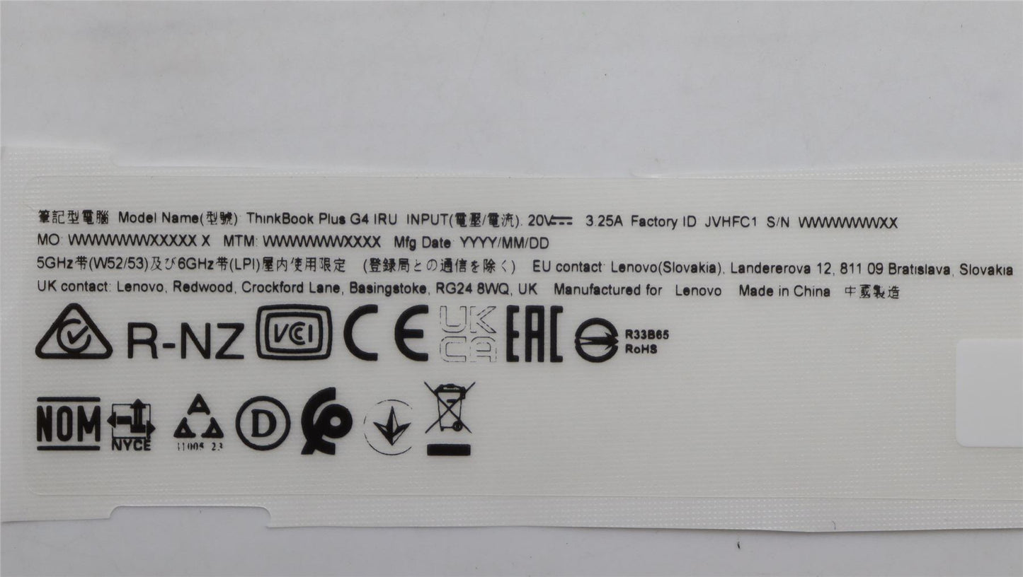 Lenovo LABEL Label L21JJ for Label kits 5L10W35144