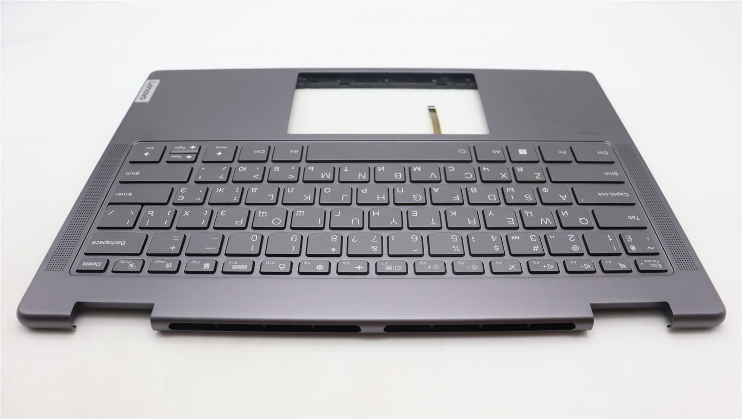 Lenovo Yoga 7 14ARP8 Keyboard Palmrest Top Cover Ukrainian Storm Grey 5CB1L48315
