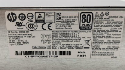 HP 901764-001 P S SFF 180W ENTS17 92 EFF 12V