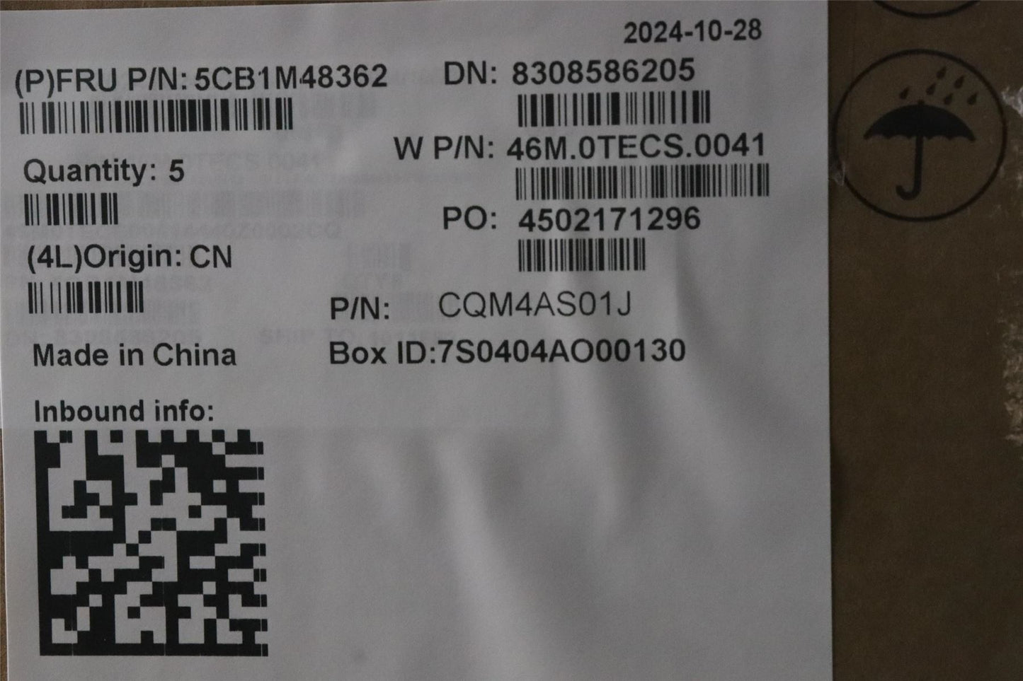 Lenovo COVER Upper Case ASM_EURO ENGW21KJ AGNBL 5CB1M48362