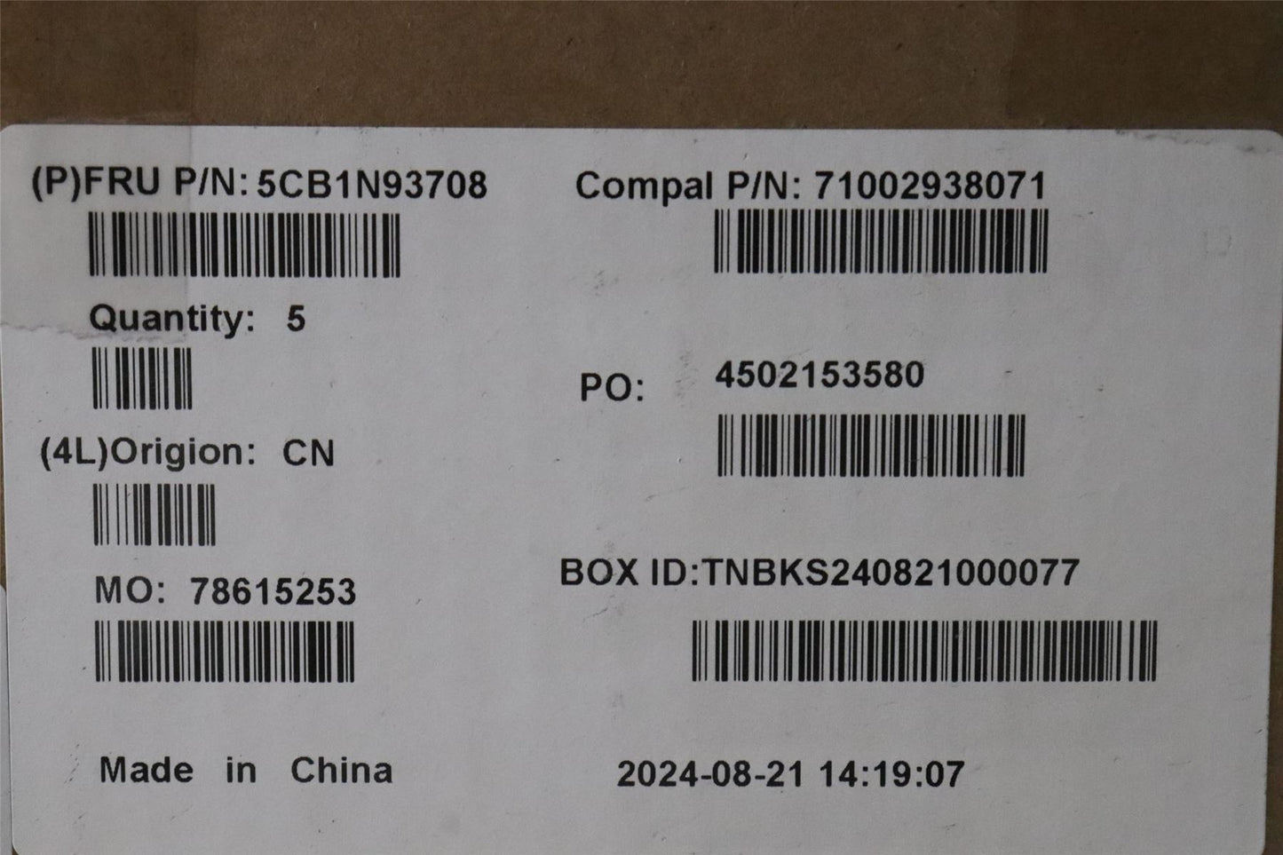 Lenovo UpperCase BEL C83FW FP AB NBL AL 5CB1N93708