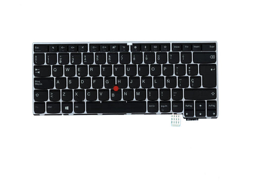 Genuine Lenovo ThinkPad 13 Gen 2 Keyboard Spanish Silver w/ Black Keys 01EN774