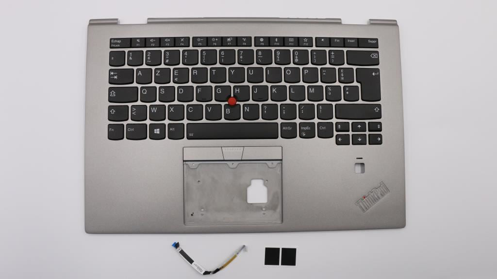 Lenovo Yoga X1 3ème clavier repose-mains couvercle supérieur français argent rétro-éclairé 01LX951