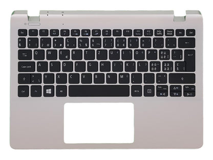 Acer Aspire E3-112 V3-112P Palmrest Cover Keyboard Swiss Silver 60.MSMN7.024