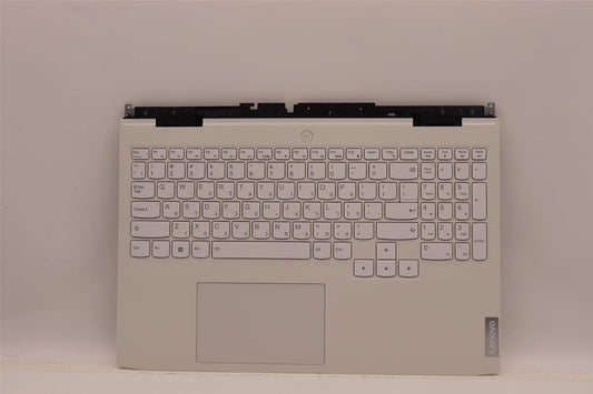 Lenovo IdeaPad 3 15IAH7 Palmrest Cover Touchpad Keyboard Hebrew White 5CB1H30568