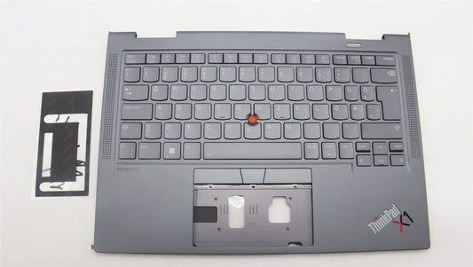 Lenovo ThinkPad X1 8th Gen Keyboard Palmrest Top Cover Spanish Grey 5M11H62402