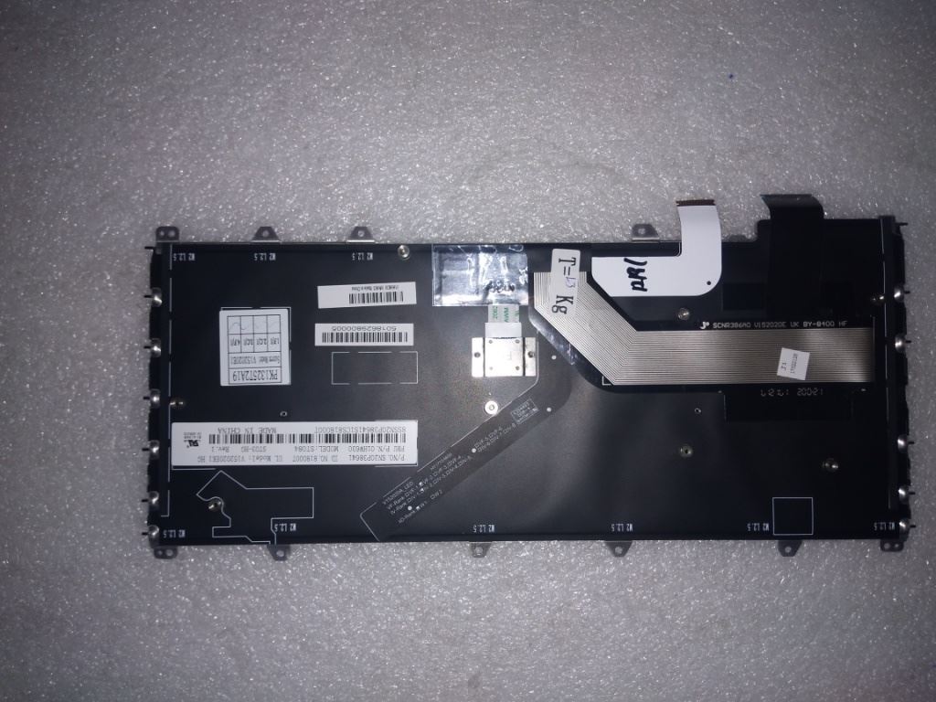 Lenovo Yoga X380 Keyboard Hungarian Black Backlit 01HW630