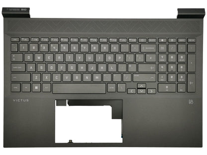 Genuine HP Victus 16-D 16-E Palmrest Cover Keyboard UK Black Backlit M54738-031