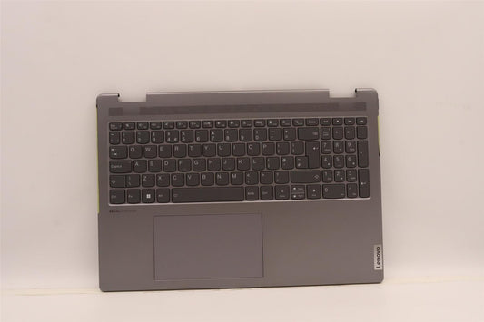Lenovo Yoga 7 16IAP7 Palmrest Cover Touchpad Keyboard Belgian Grey 5CB1J01880