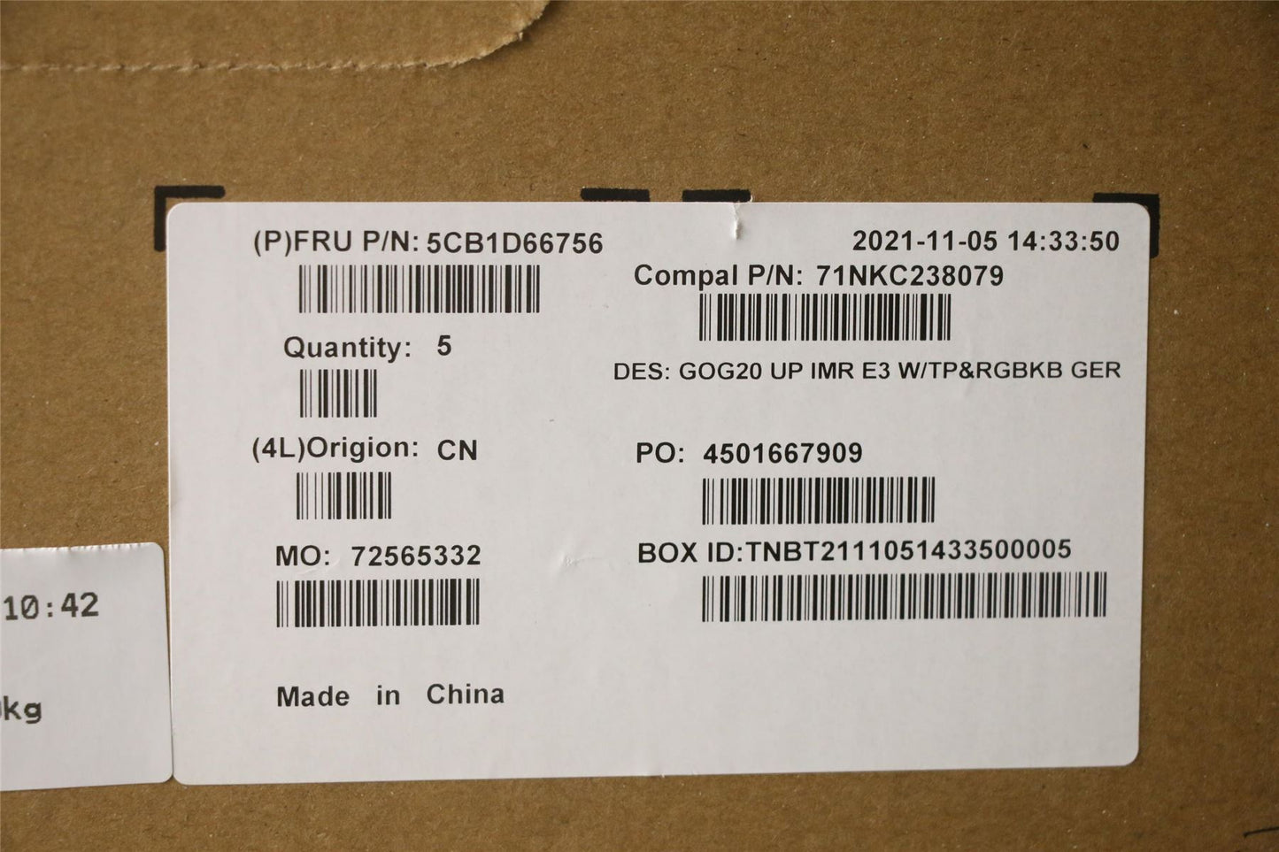 Lenovo IdeaPad 3-15ACH6 Palmrest Cover Touchpad Keyboard German Black 5CB1D66756