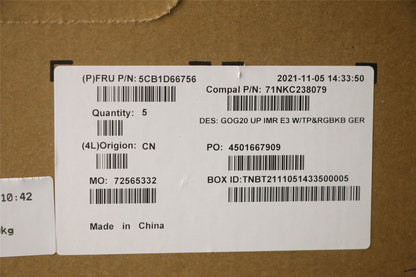 Lenovo IdeaPad 3-15ACH6 Palmrest Cover Touchpad Keyboard German Black 5CB1D66756