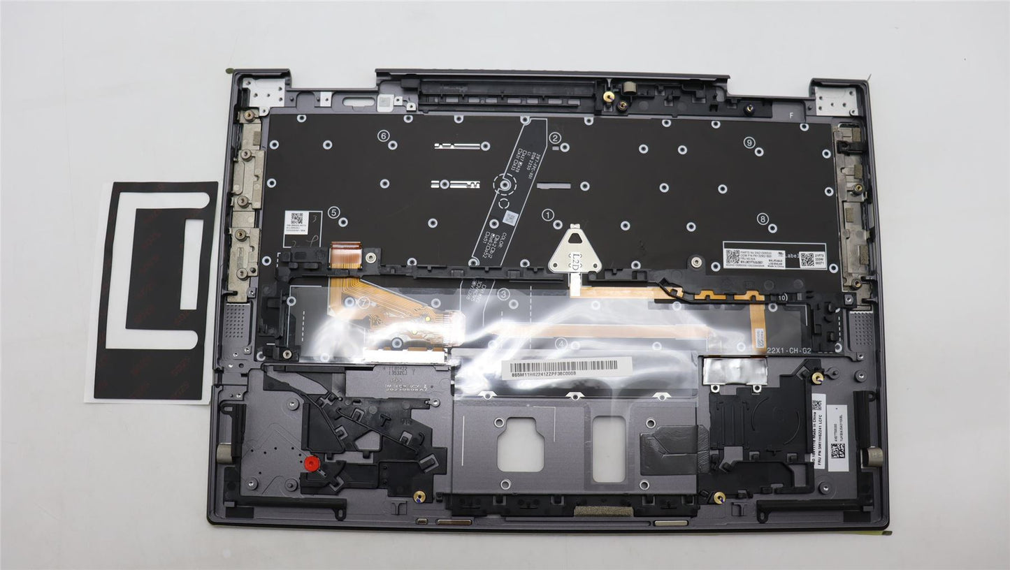 Lenovo Yoga X1 8th Gen Palmrest Cover Keyboard US Grey Backlit 5M11H62241
