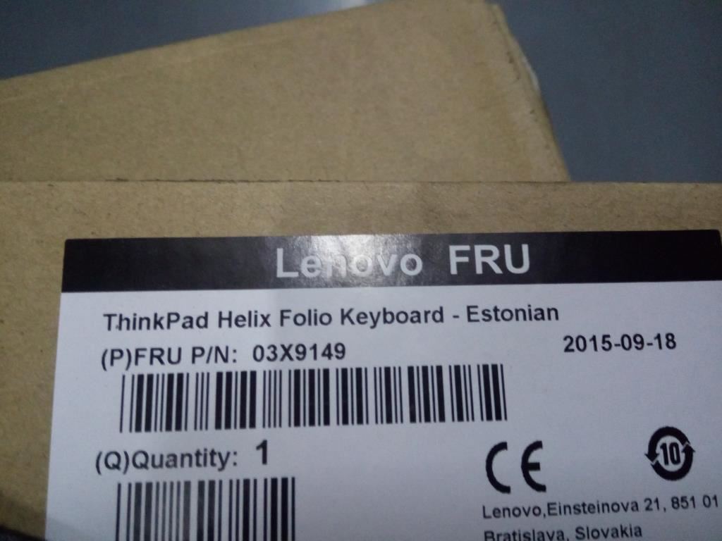 Lenovo TP Helix Folio KBD EST Estonian Keyboard 03X9149