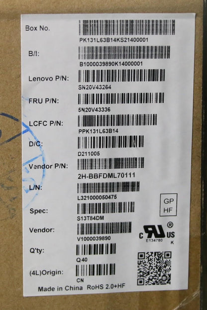 Lenovo ThinkPad L13 2 X13 Keyboard Danish Black Backlit 5N20V43336