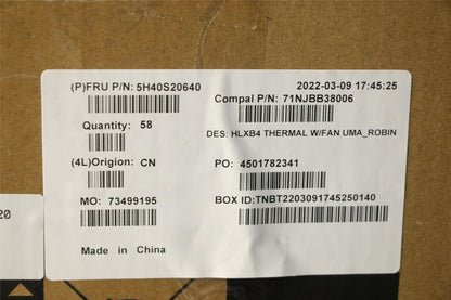 Lenovo ThinkBook 14 G4 ABA 14 G5 ABP Thermal Heatsink Cooling Fan 5H40S20641