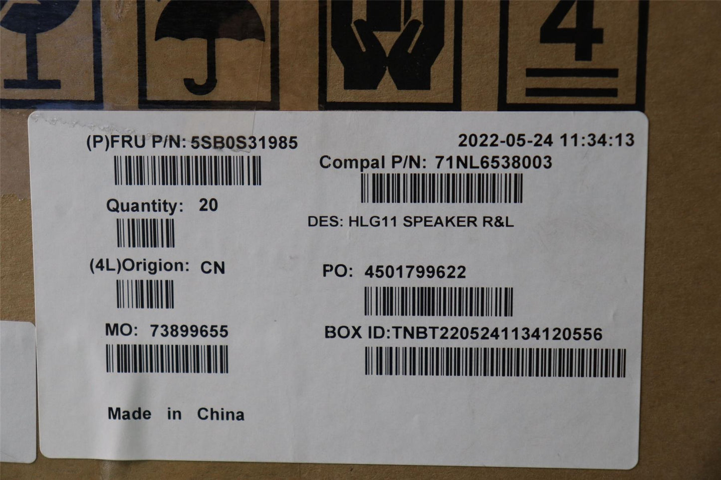 Lenovo IdeaPad 3 16IAH7 3 16ARH7 Speaker Speakers 5SB0S31985