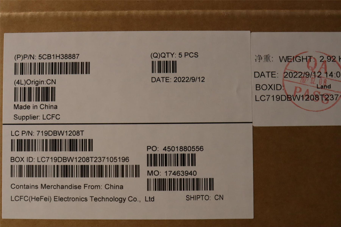 Lenovo Upper Case ASM_SPA L82RJ FP AB 5CB1H38887
