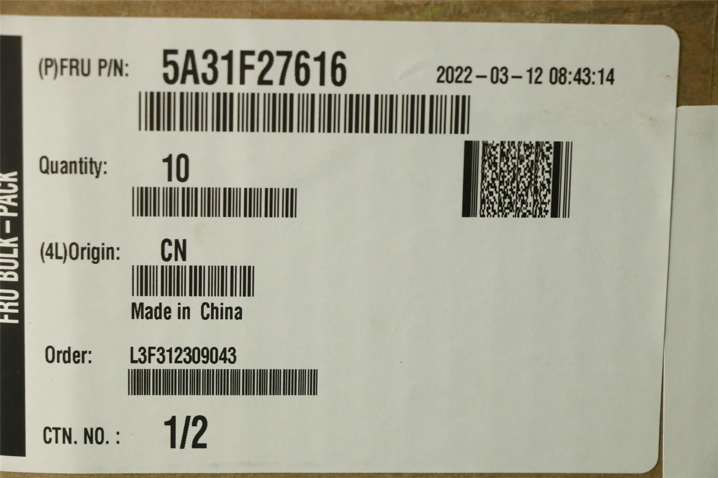 Lenovo Fru,8.2L super-s front ANT_LUX 5A31F27616