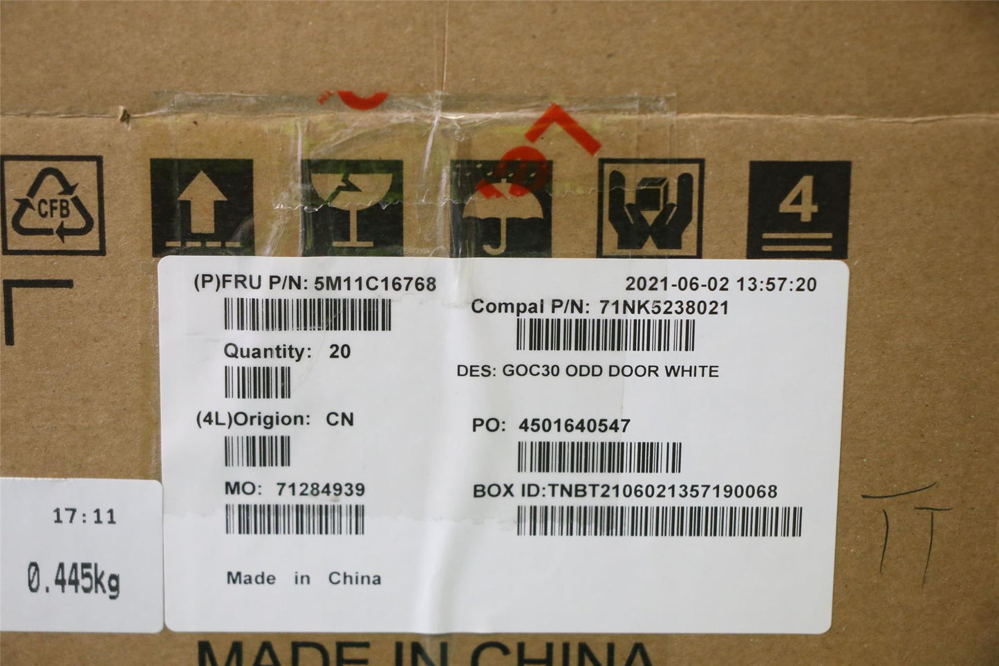 Lenovo IdeaCentre 3-24ADA6 3-24ITL6 Bezel Cover DVD Optical Drive 5M11C16768