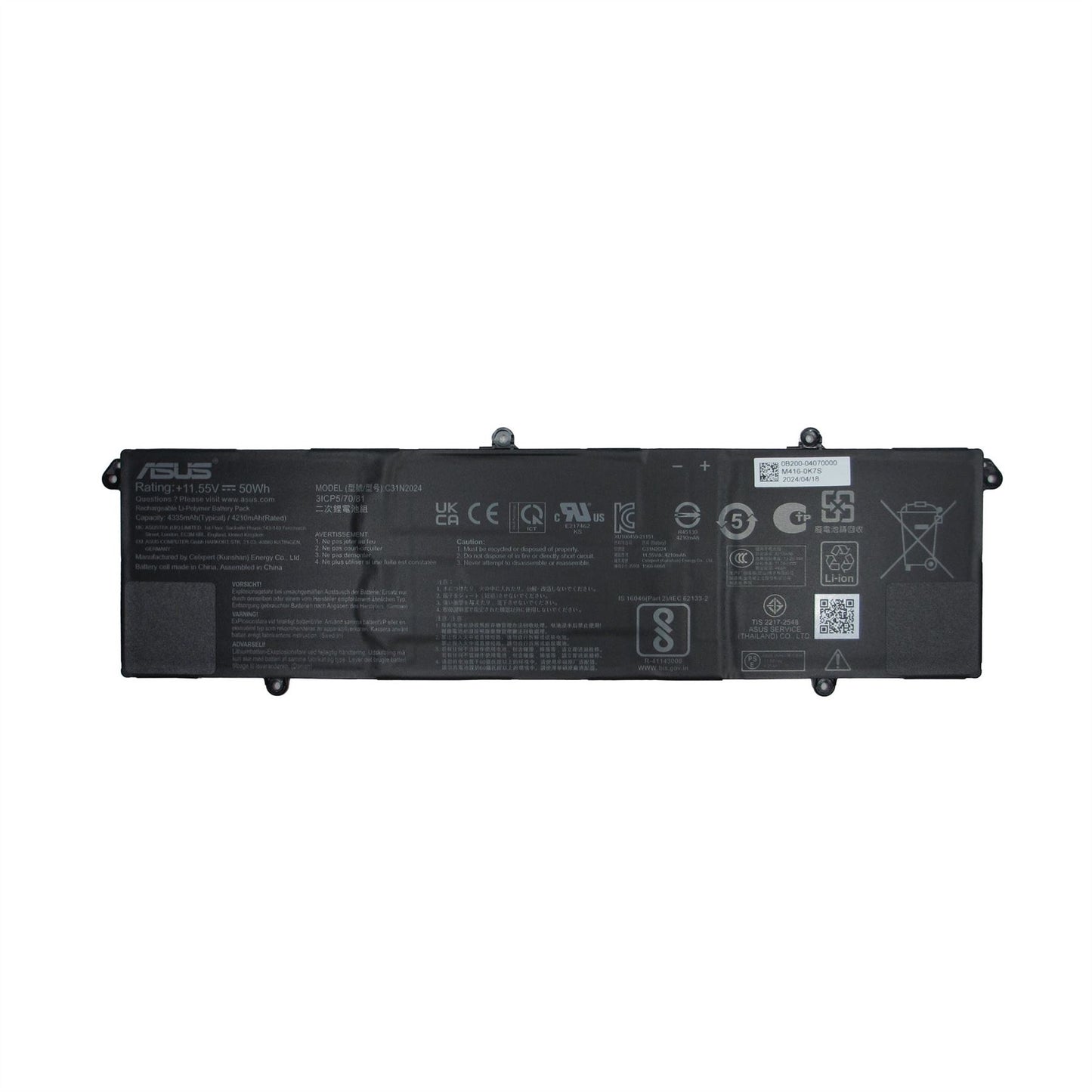 Asus X3400Ph/Pa Batt/Cos Poly/C31N2024 0B200-04070000