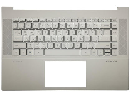 Genuine HP Envy 15-EP Palmrest Cover Keyboard Arabic Silver Backlit L97425-171