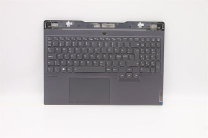Lenovo Legion S7-15ACH6 Palmrest Cover Touchpad Keyboard Nordic Grey 5CB1C93755