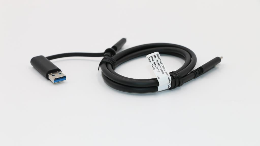 Lenovo Dock Hybrid USB-C with USB-A Dock USB-C Cable With Dongle 03X7470