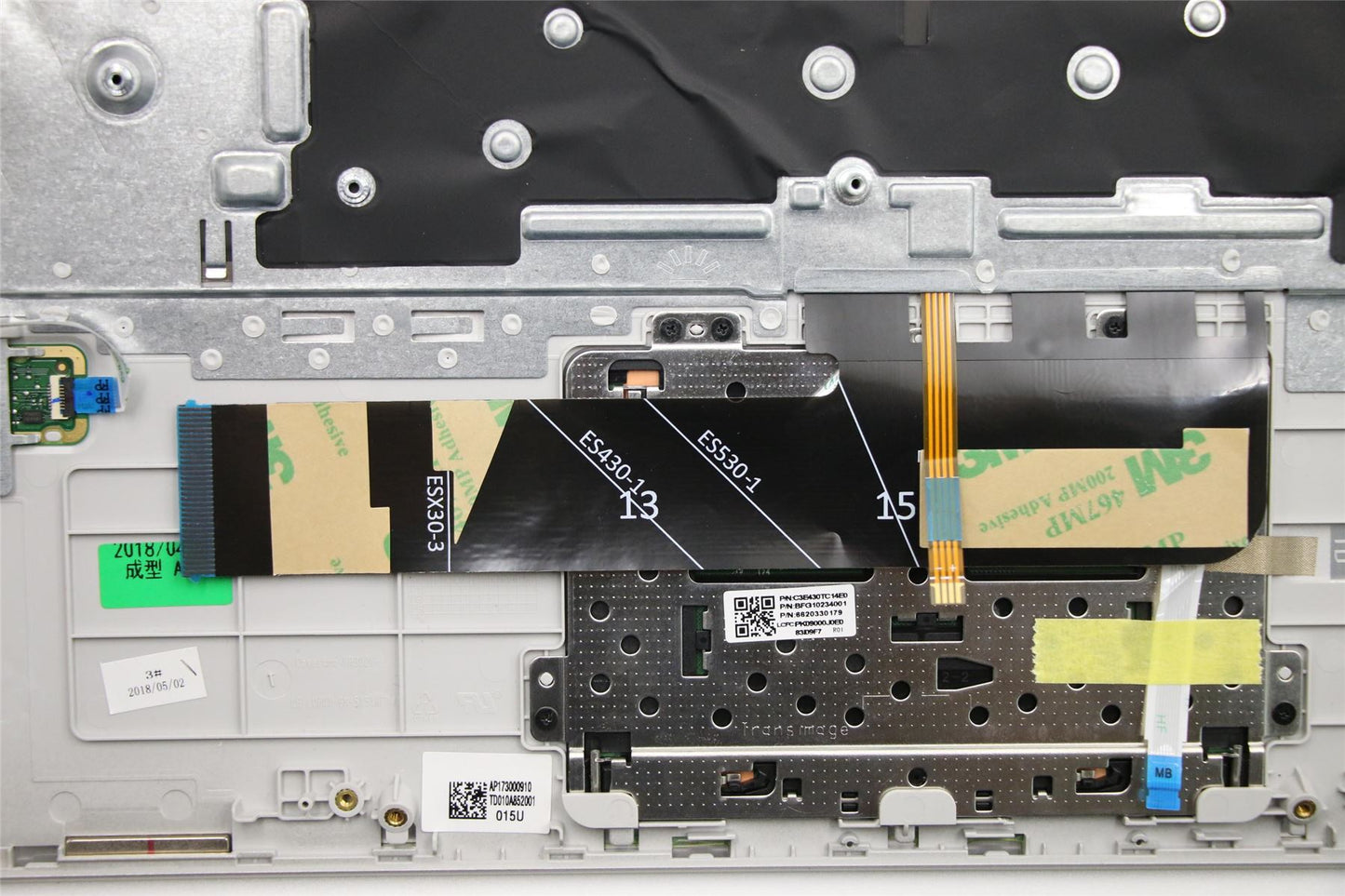 Lenovo Yoga 530-14IKB Repose-paume pour clavier Argent belge 5CB0R08717