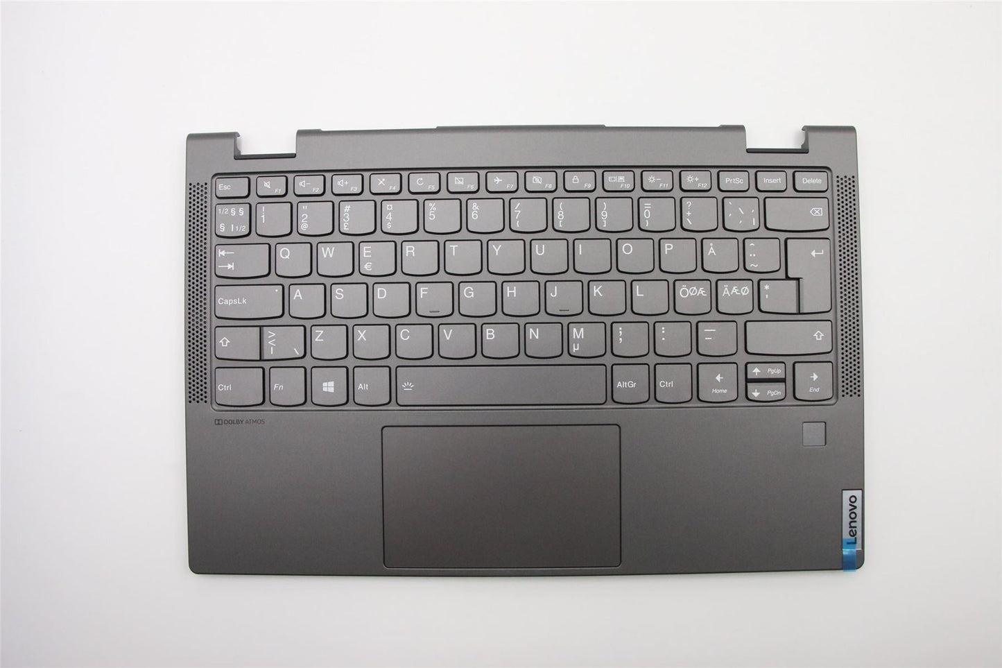 Lenovo Yoga C640-13IML Palmrest Cover Touchpad Keyboard Nordic Black 5CB0W43772