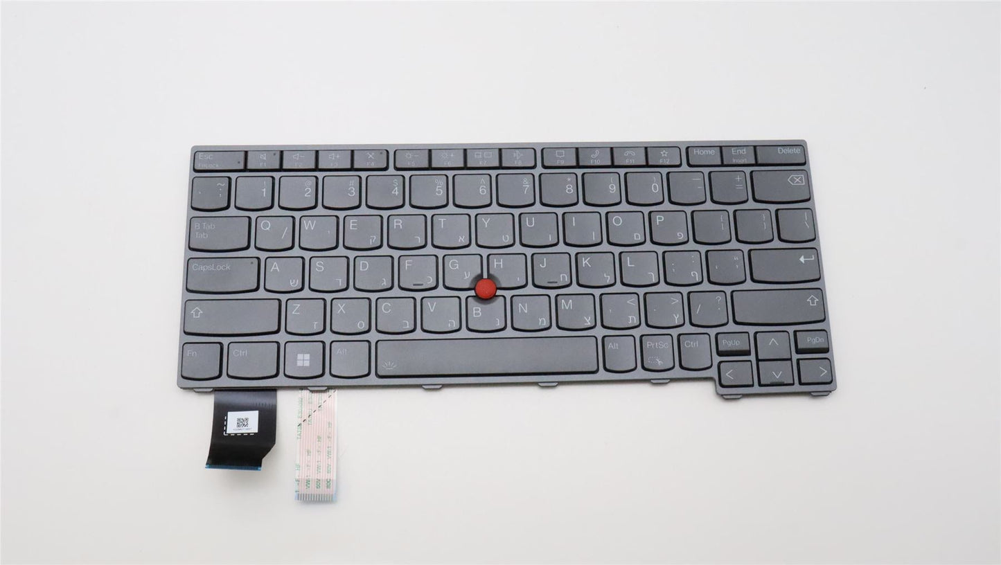 Lenovo ThinkPad X13 Gen 2 Keyboard Hebrew Grey Backlit 5N21A22007