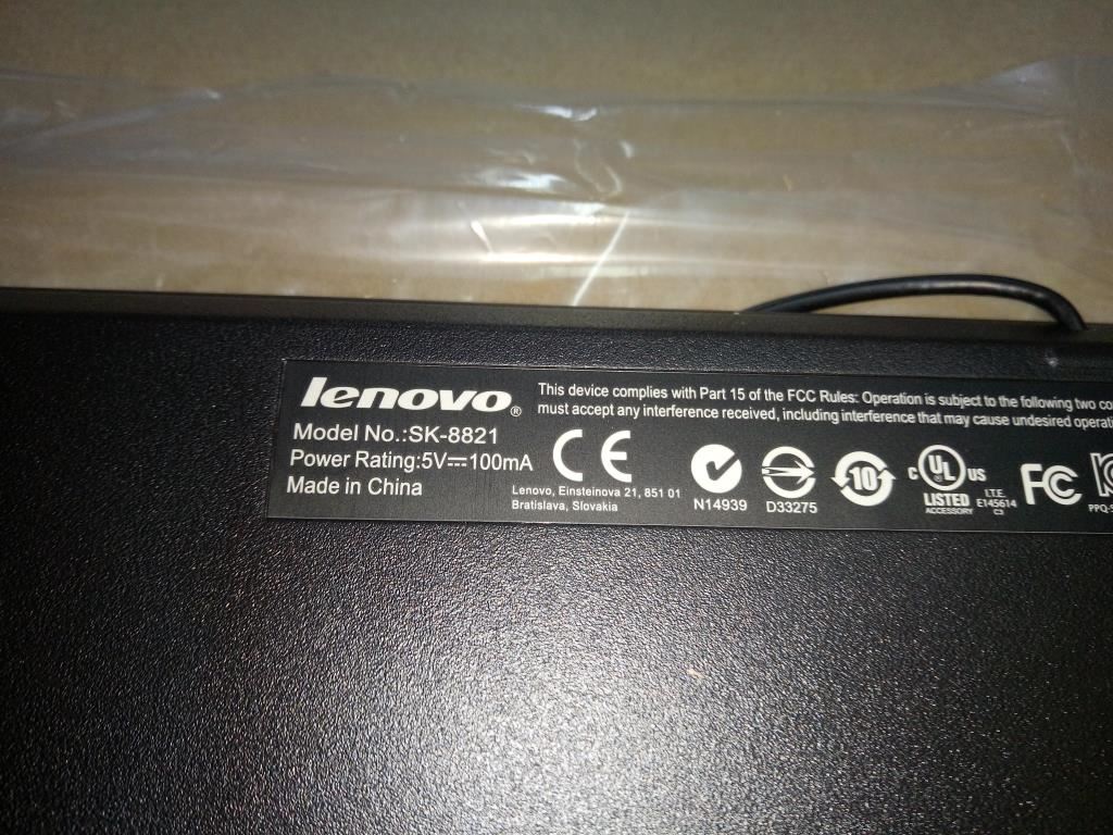 Lenovo All-In-One 300S-08IHH E50-00 E50-05 S20-00 USB Wired Keyboard 00KT361