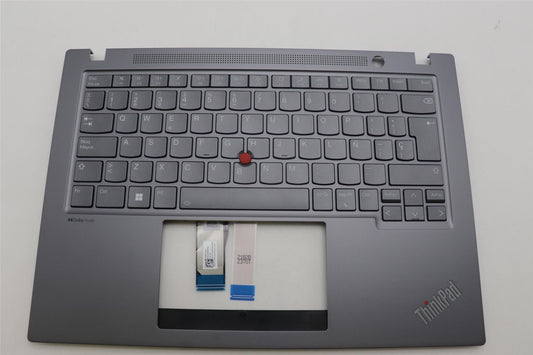 Lenovo ThinkPad T14s Gen 4 Keyboard Palmrest Top Cover Spanish Grey 5M11L59634