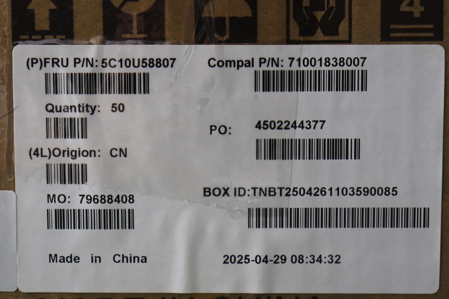 Lenovo H-CONN SET MB-BL_CSOT_24 F4 Cable 5C10U58807