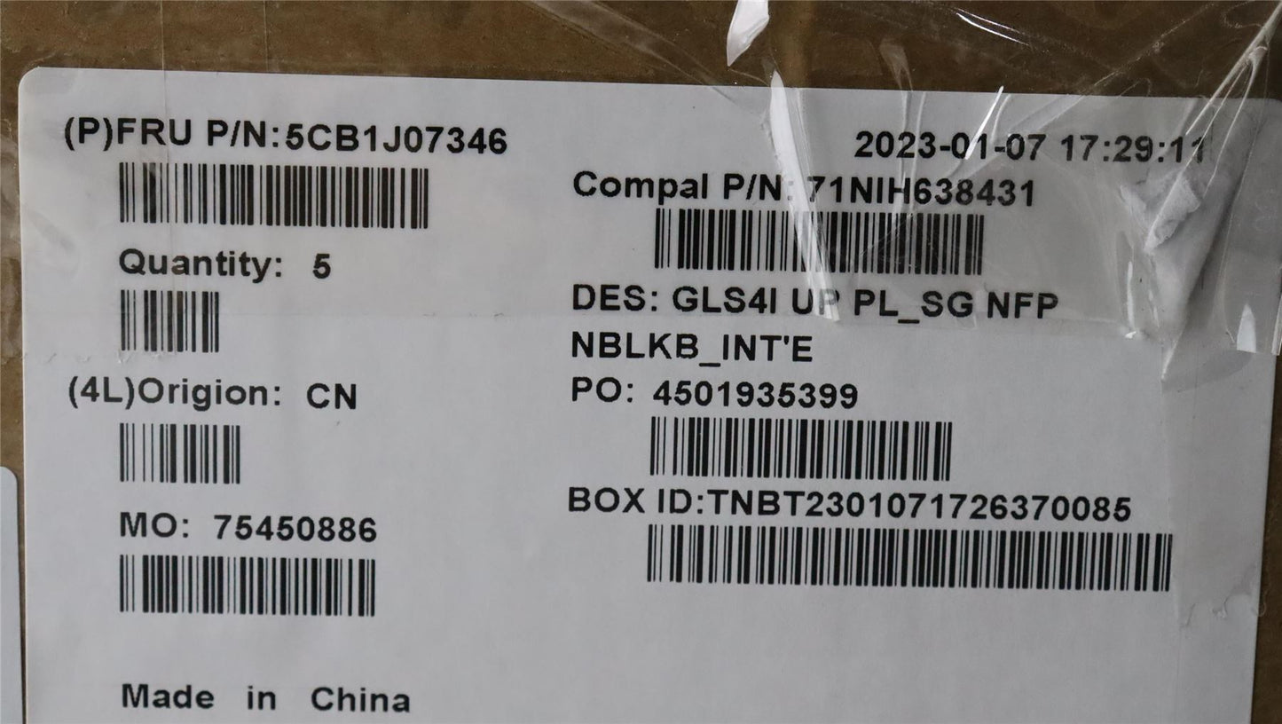 Lenovo UpperCaseASMEUROENGC82SDPLSGNFPNBL 5CB1J07346