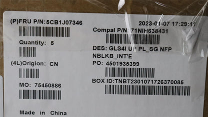 Lenovo UpperCaseASMEUROENGC82SDPLSGNFPNBL 5CB1J07346