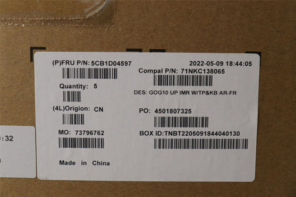 Lenovo Upper Case ASM_FRA/ARA C 82K1 5CB1D04597
