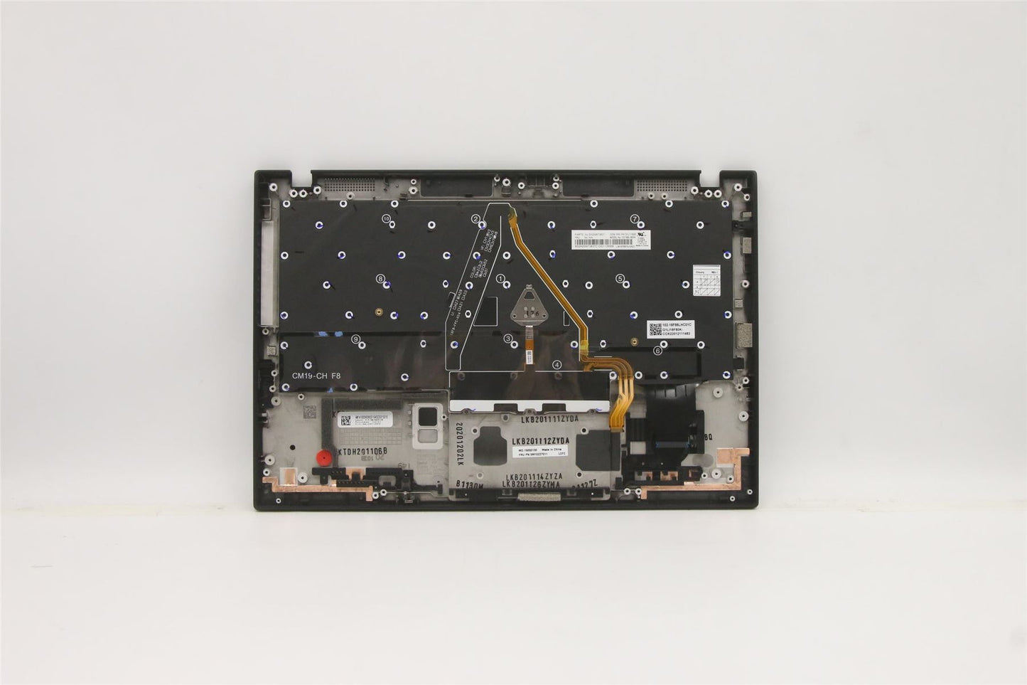 Lenovo Carbon X1 8. Tastatur-Handballenauflage, obere Abdeckung, schwarze Hintergrundbeleuchtung, 5M10Z27511