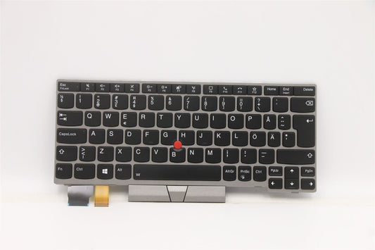 Lenovo ThinkPad L13 2 Keyboard Swedish Finnish Silver Backlit 5N20V43493