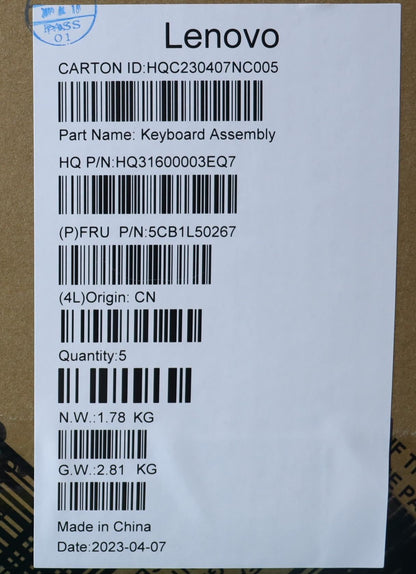 Lenovo Yoga 7 14ARP8 Palmrest Cover Touchpad Keyboard Hungarian 5CB1L50267
